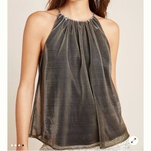 Anthropologie Sunday in Brooklyn Hanya Sleeveless Blouse Top Size Med Lined